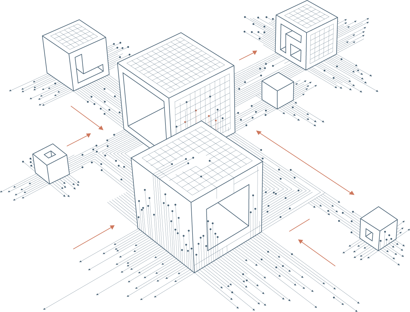 Illustration representing blockchain engineering
