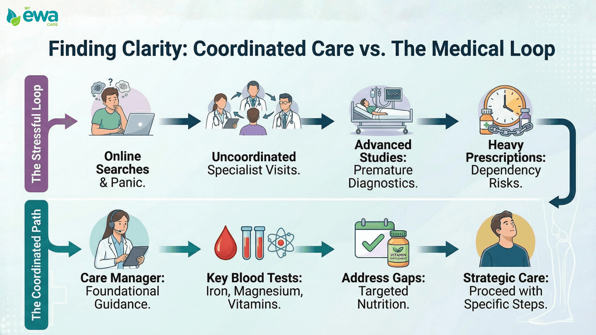 Coordinated care path for restless legs 