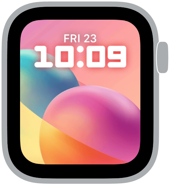 an apple watch face from the easter gradients collection