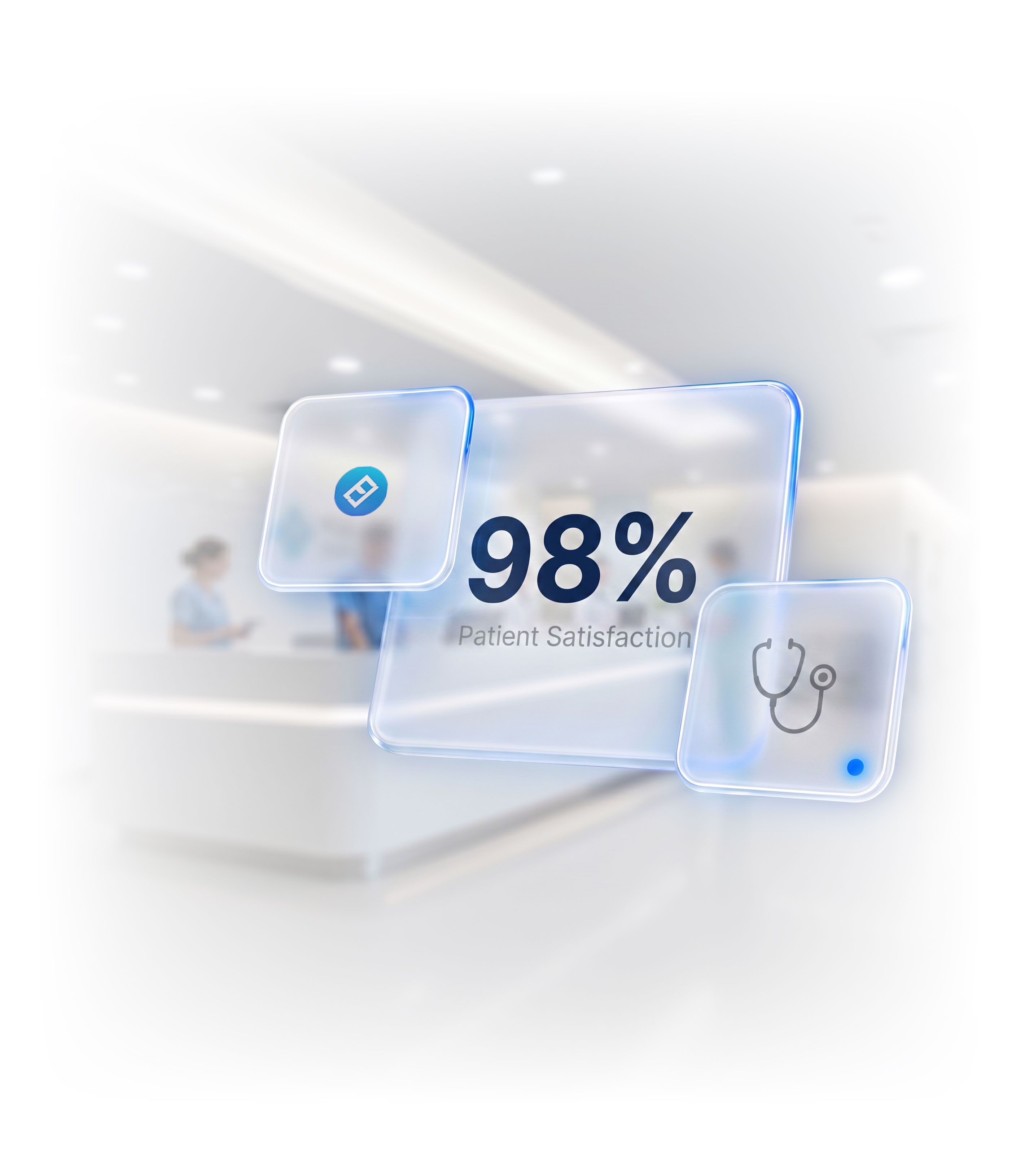 Cabinet medical cu listă de provocări administrative și indicator de satisfacție a pacienților de 98%