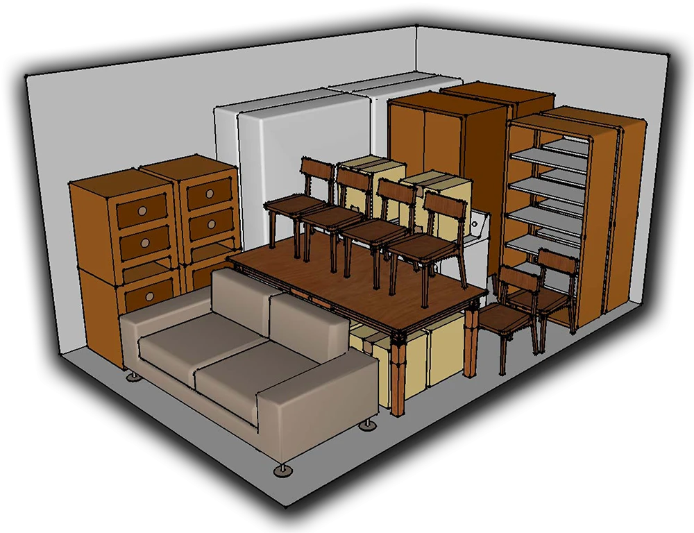 Extra large storage unit contents