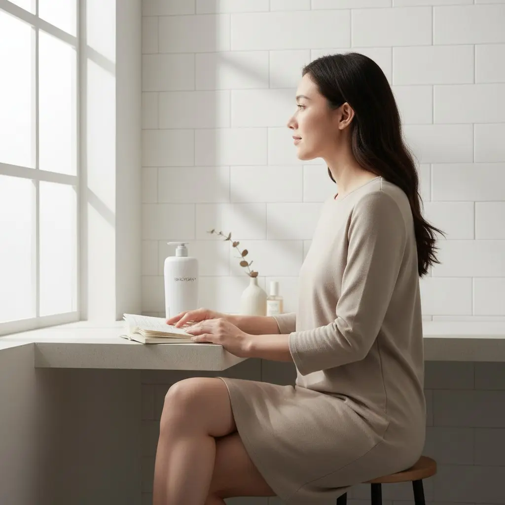 two ladies looking at a laptop and smiling
