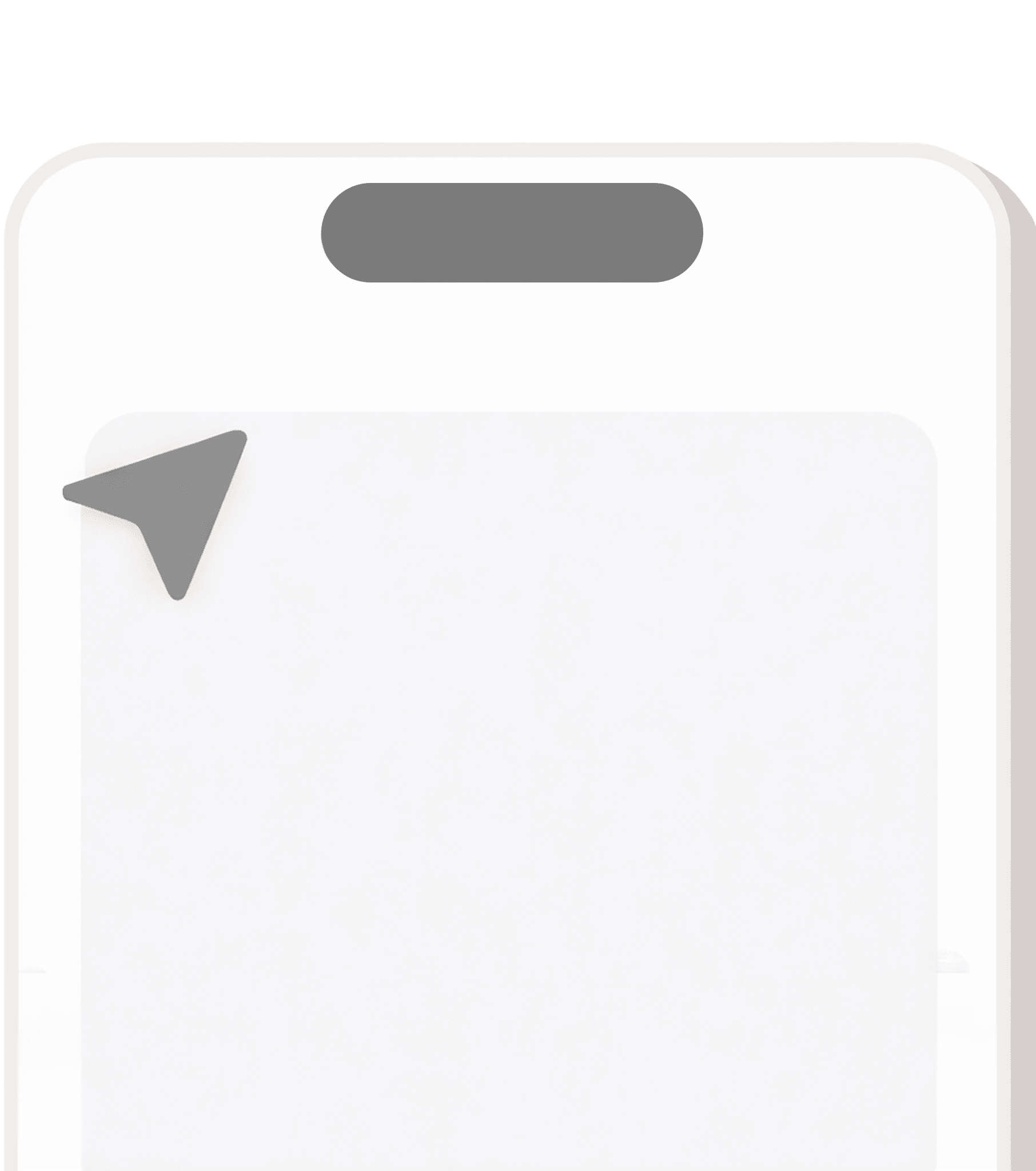 Mobile illustration with cursor shown for fast onboarding