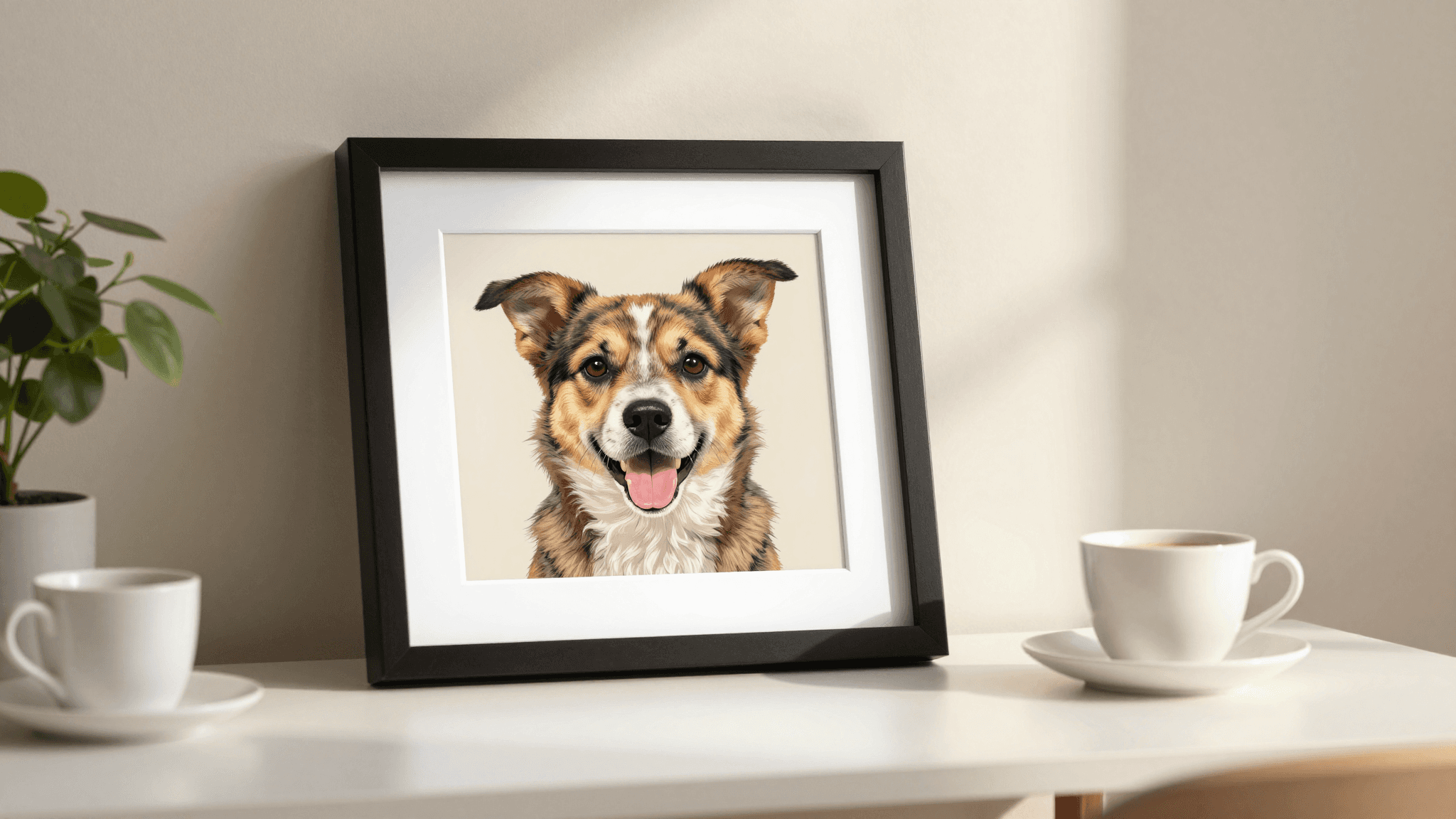 Professional lifestyle product image on a styled desk