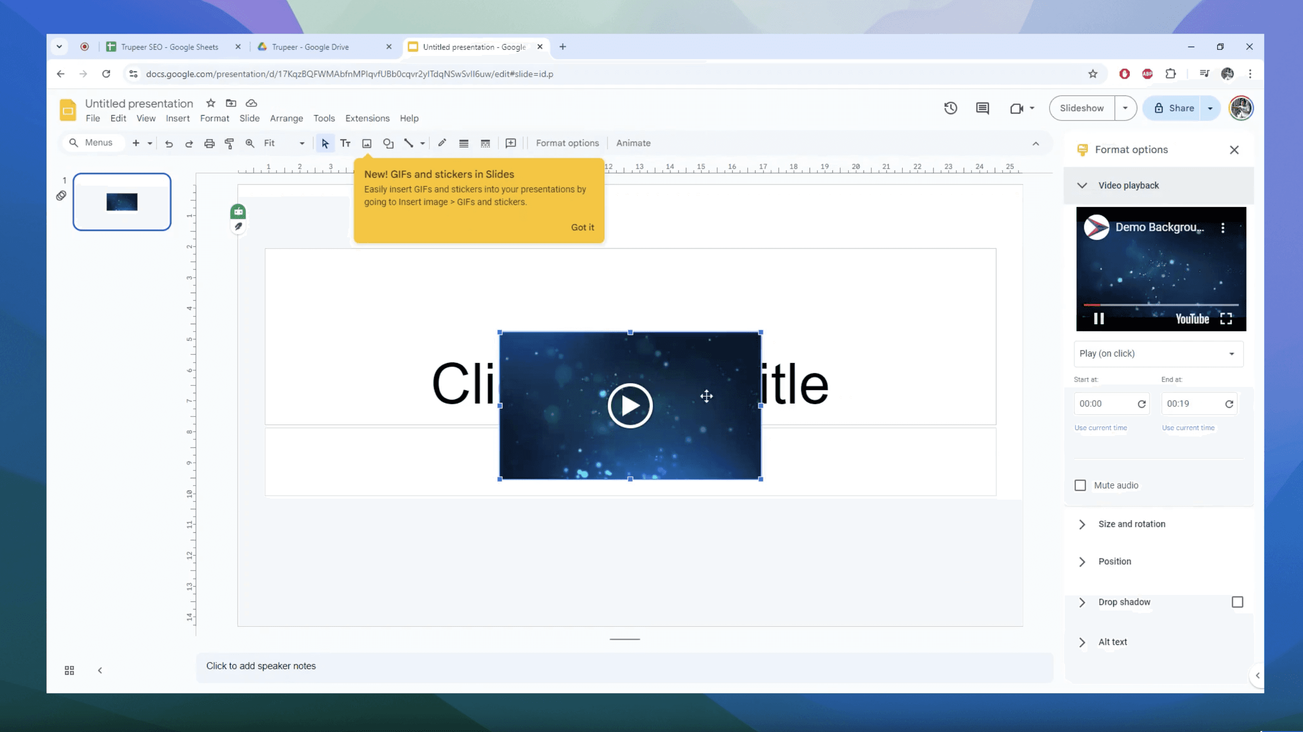 How to insert a video into Google Docs