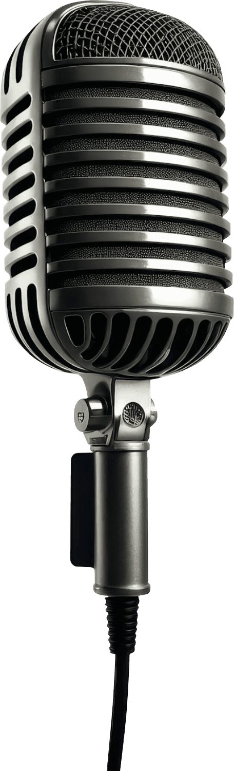 A vintage microphone