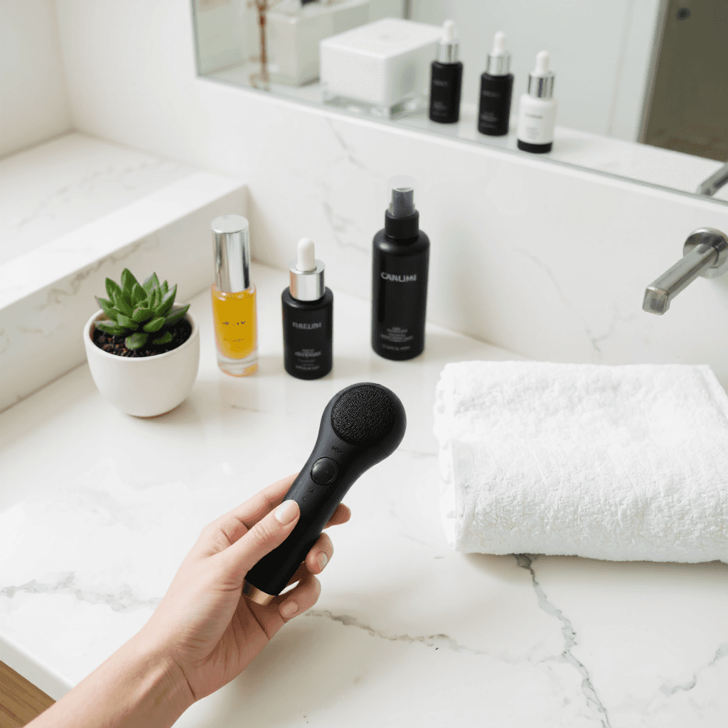 product photography of handheld beauty device