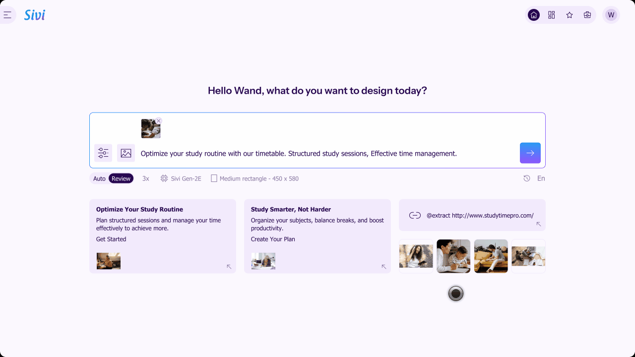 How to generate visual designs using AI?
