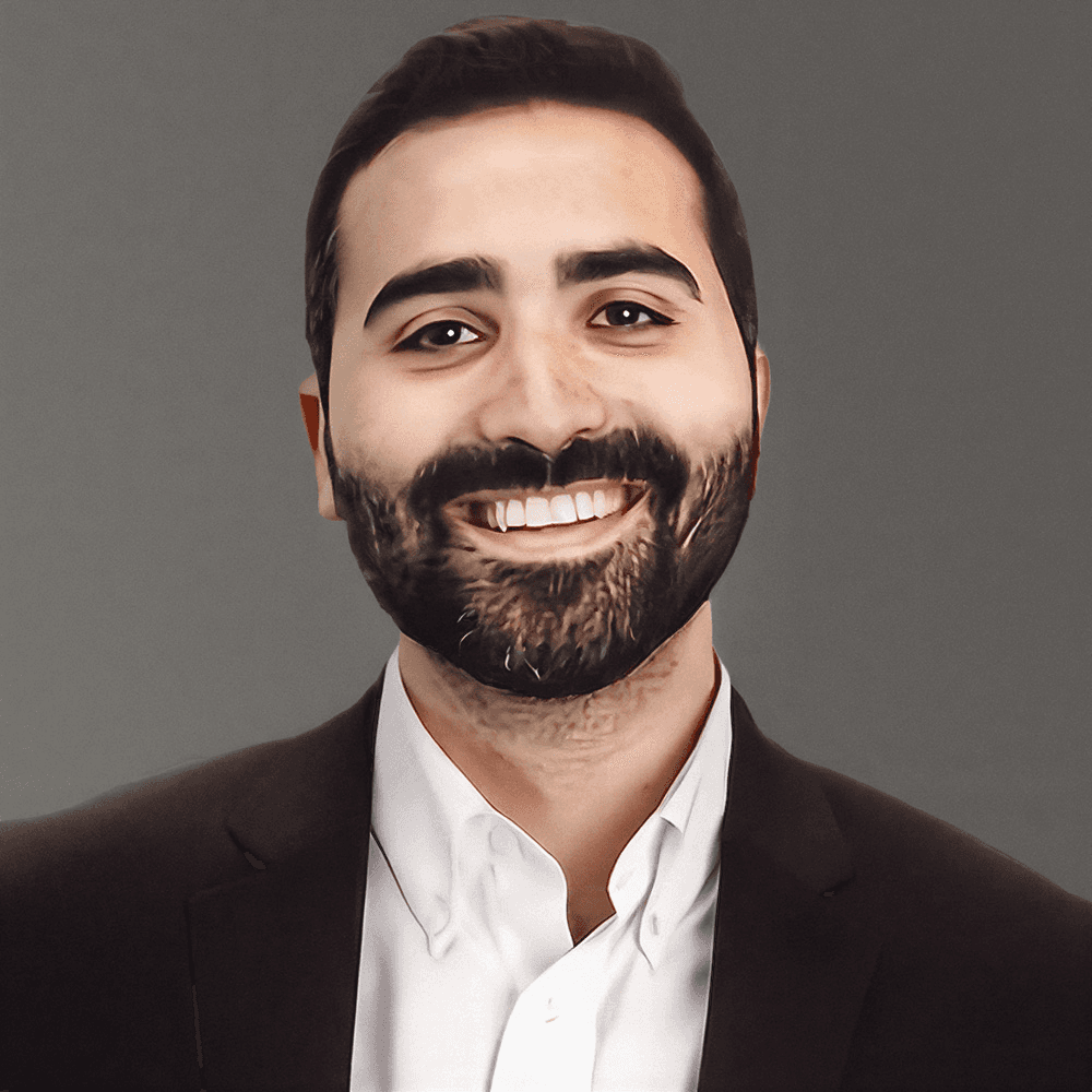 Black and white photo of a male USV faculty member.