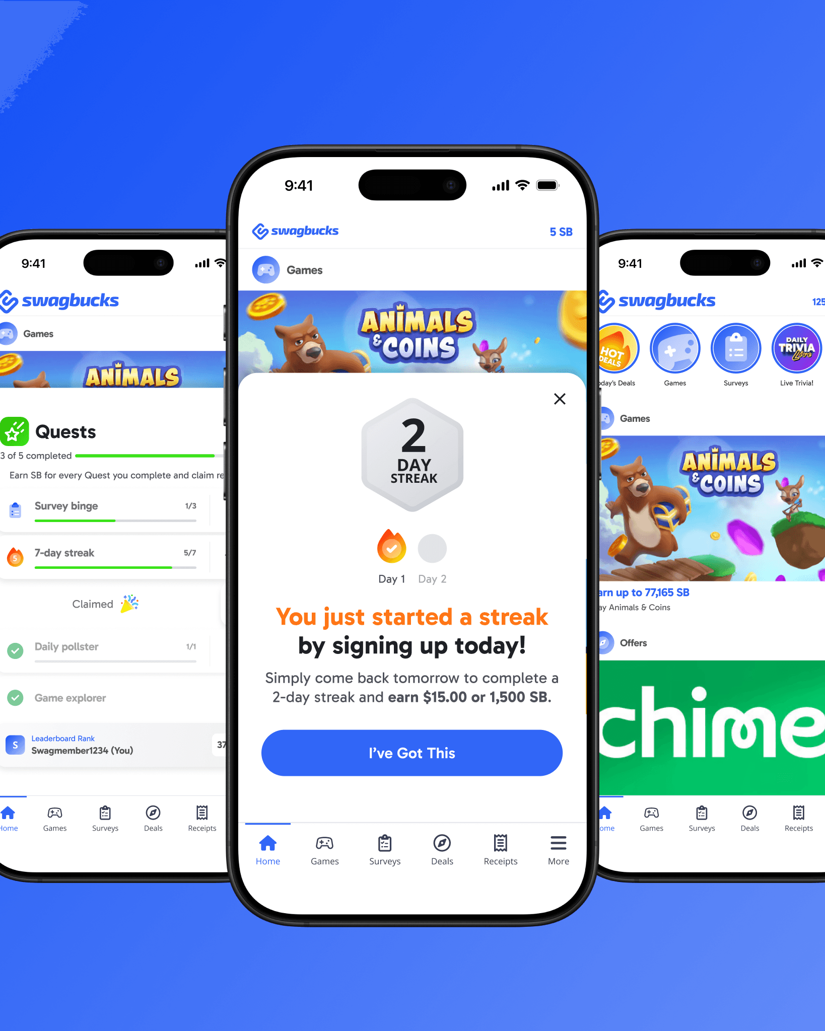 SwagSwagbucks App New Member Onboarding