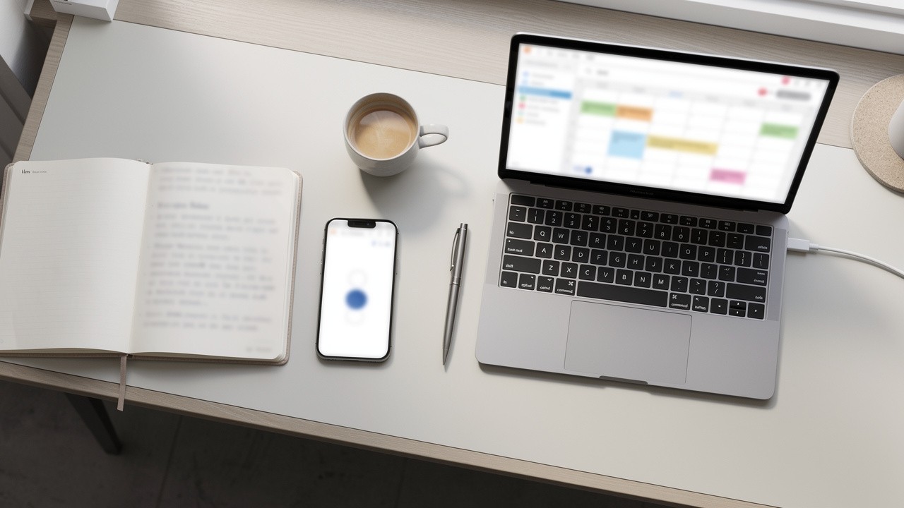 Organized workspace for pre-call preparation