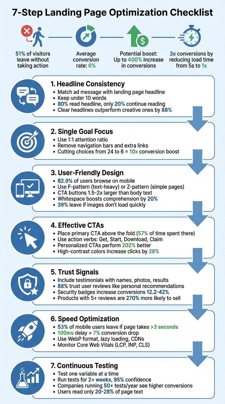 7-Step Landing Page Optimization Checklist