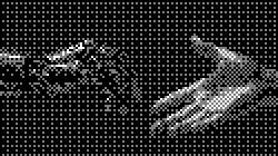 A human hand reaches towards a robotic hand, both poised for connection against a dark background.