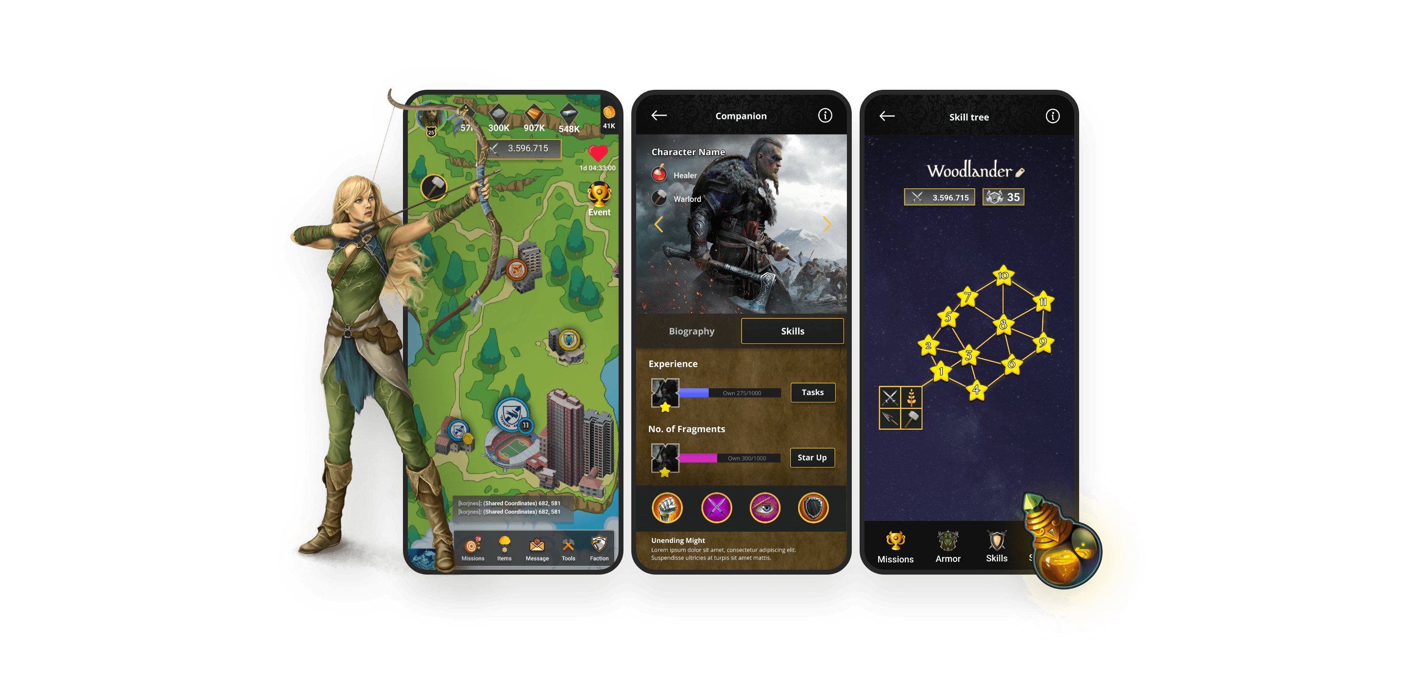 Mobile Screen Designs of this project.