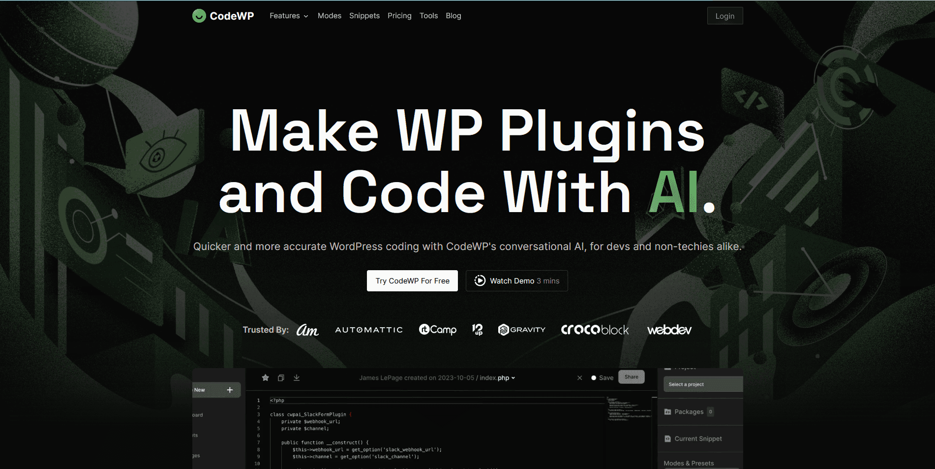 CodeWP Home Page