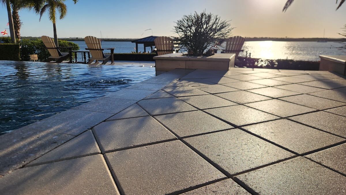 Sealed shell lock pavers in Daytona beach FL by Castle Clean & Seal