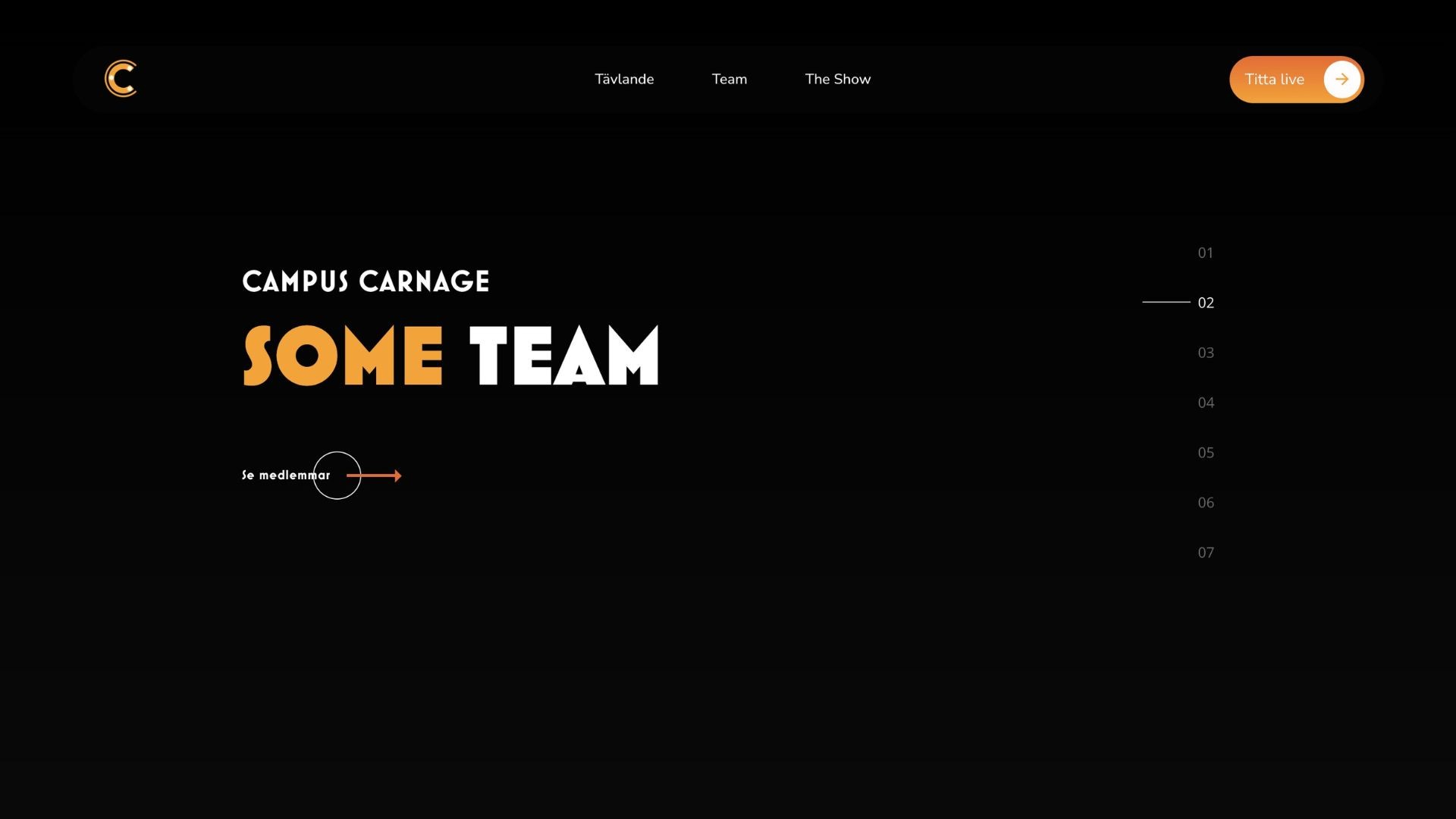 Campus Carnage website section