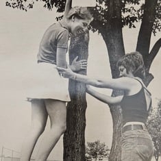 a man holding a cocktail