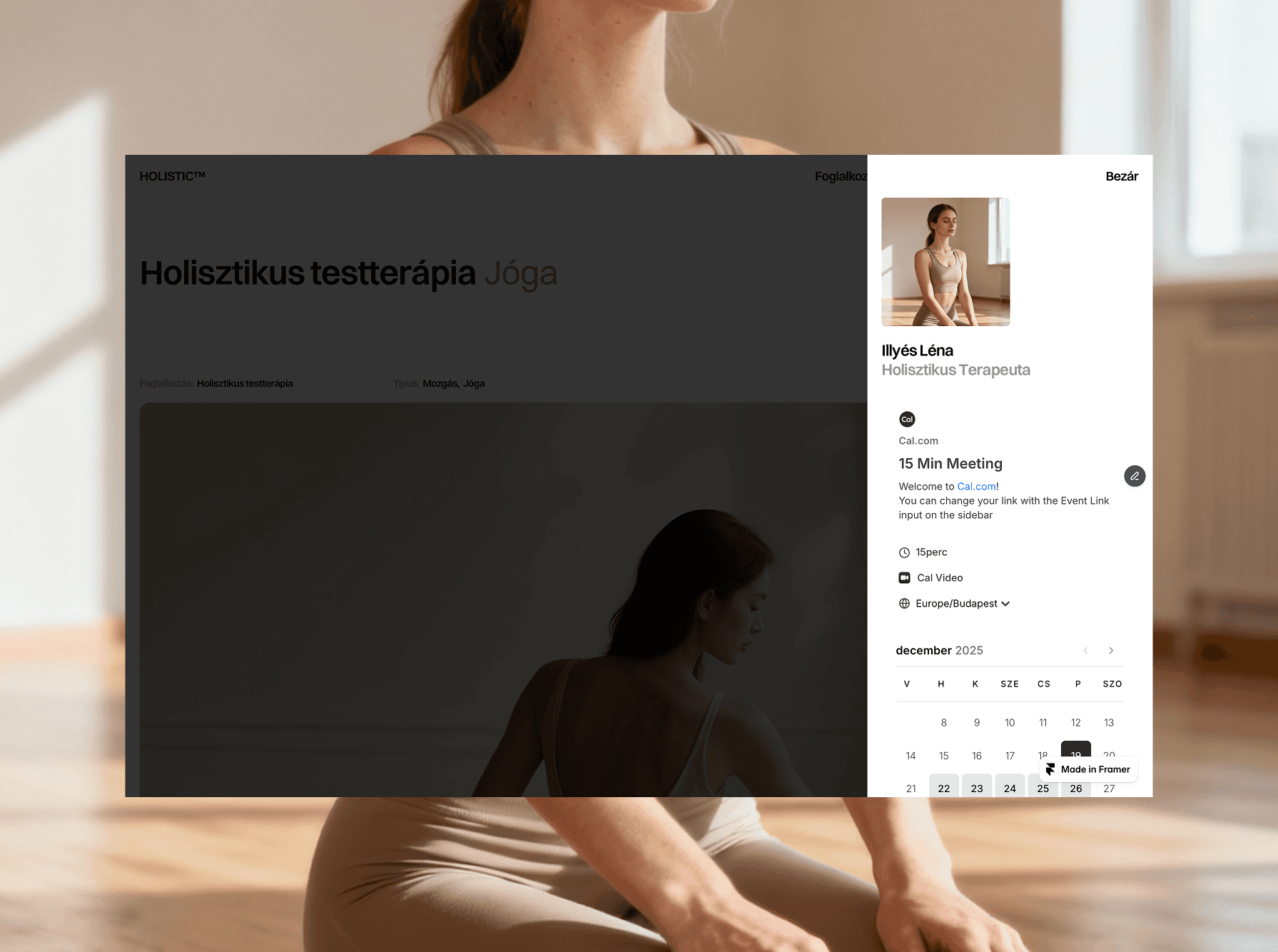 Minimalista, prémium Framer weboldal (HOLISTIC™)