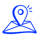 Map pin on a map