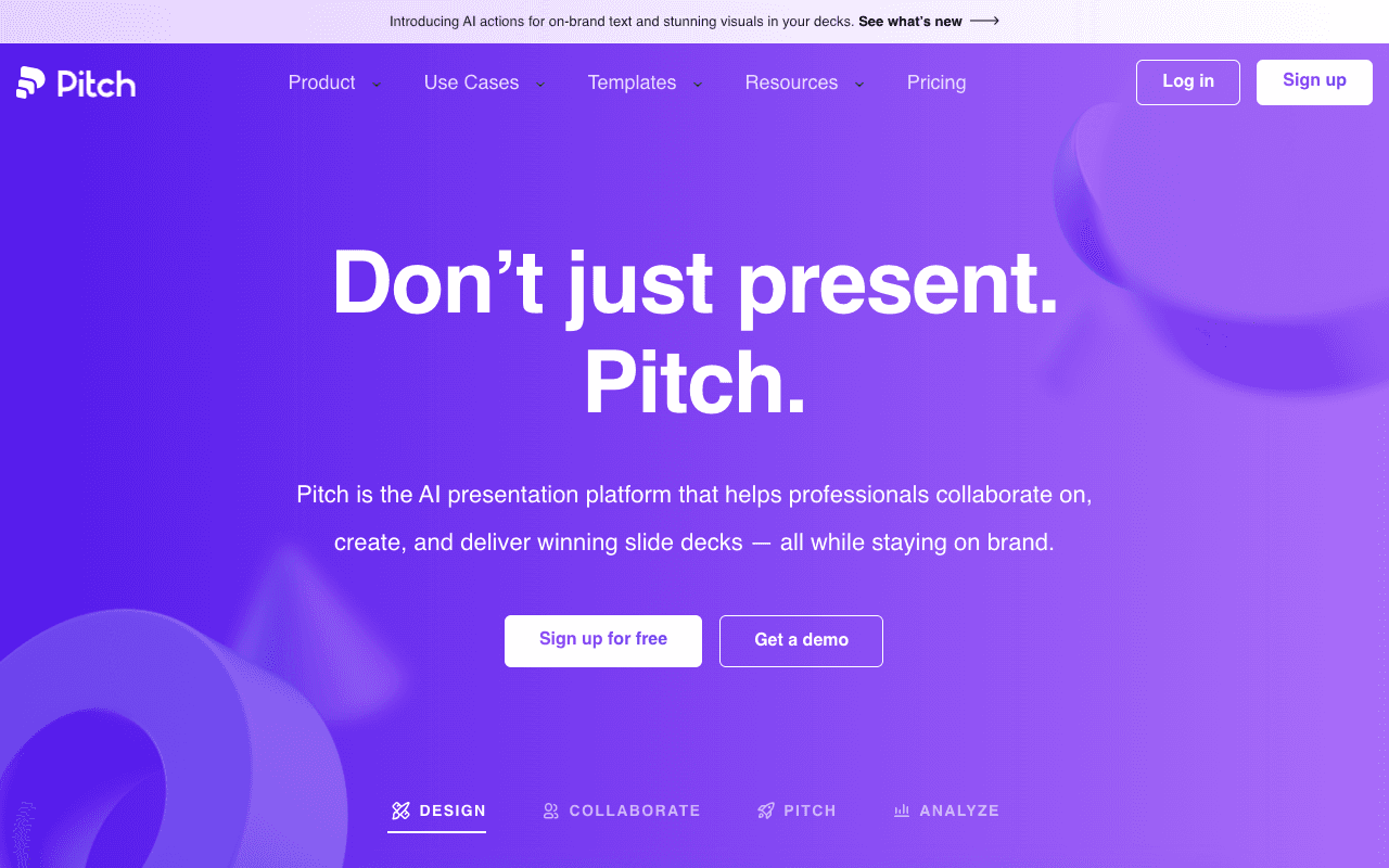 Pitch екранна снимка