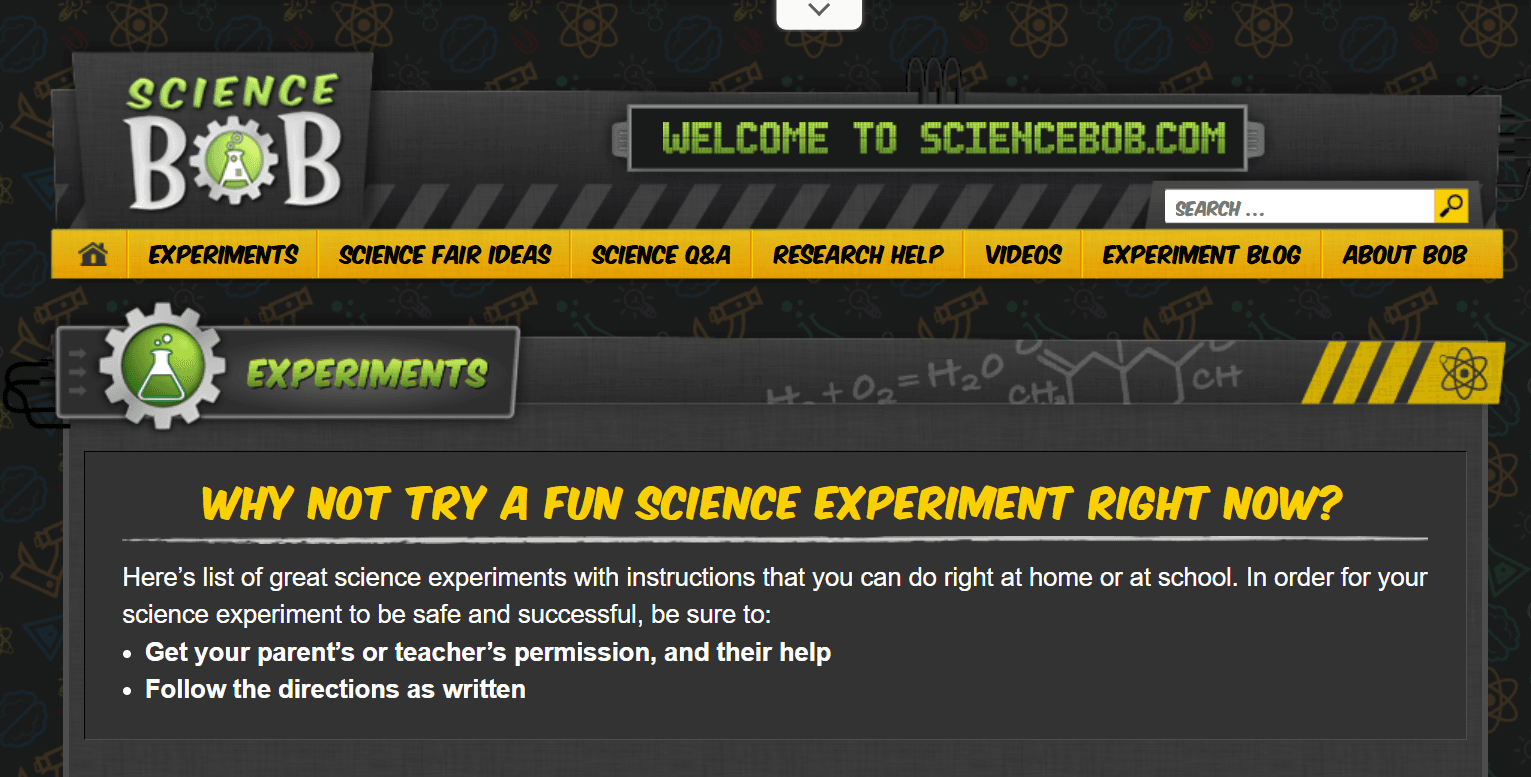science bob - Fun Websites for Kids