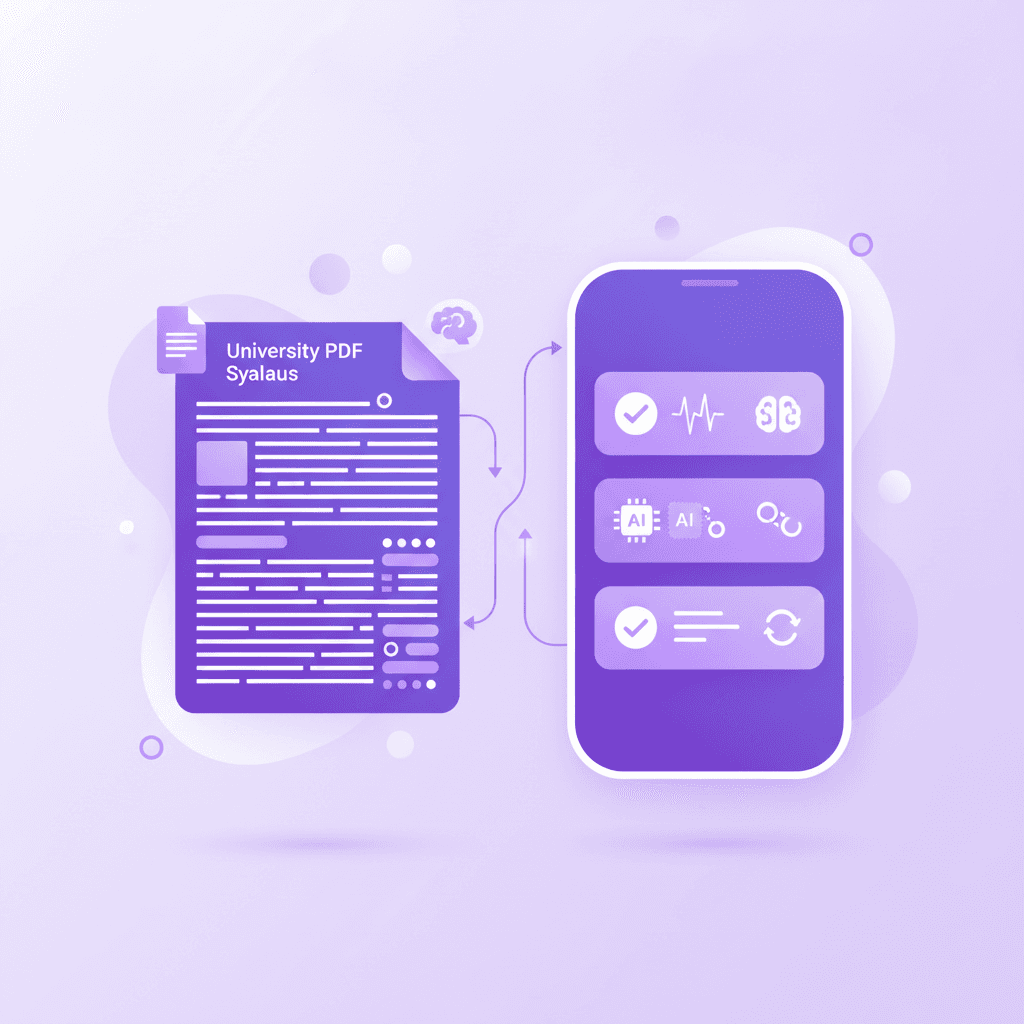 Digital flashcard maker free app generating study materials from a PDF