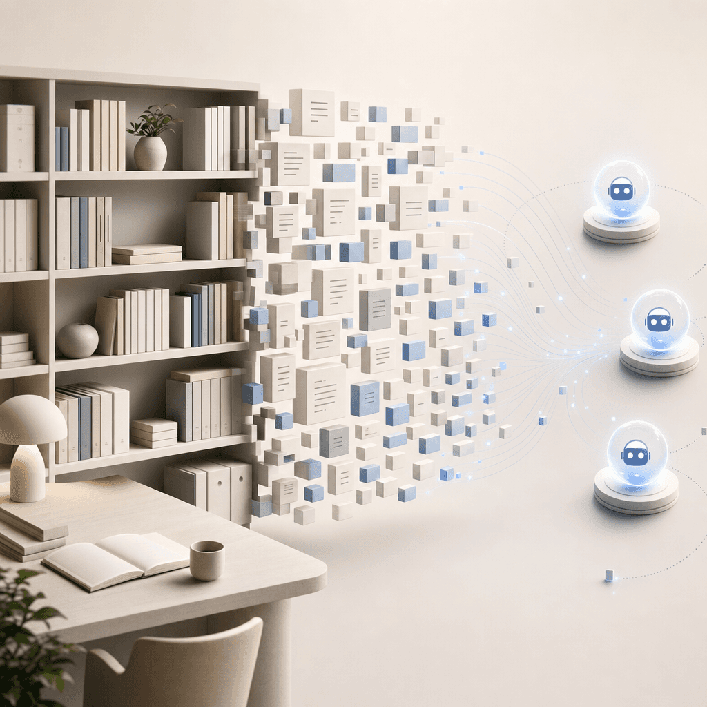 Knowledge library becoming machine-readable blocks