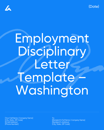 Employment Disciplinary Letter Template – Washington