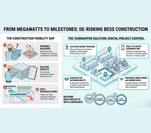 From Megawatts to Milestones: How TaskMapper Helps De-Risk BESS Construction