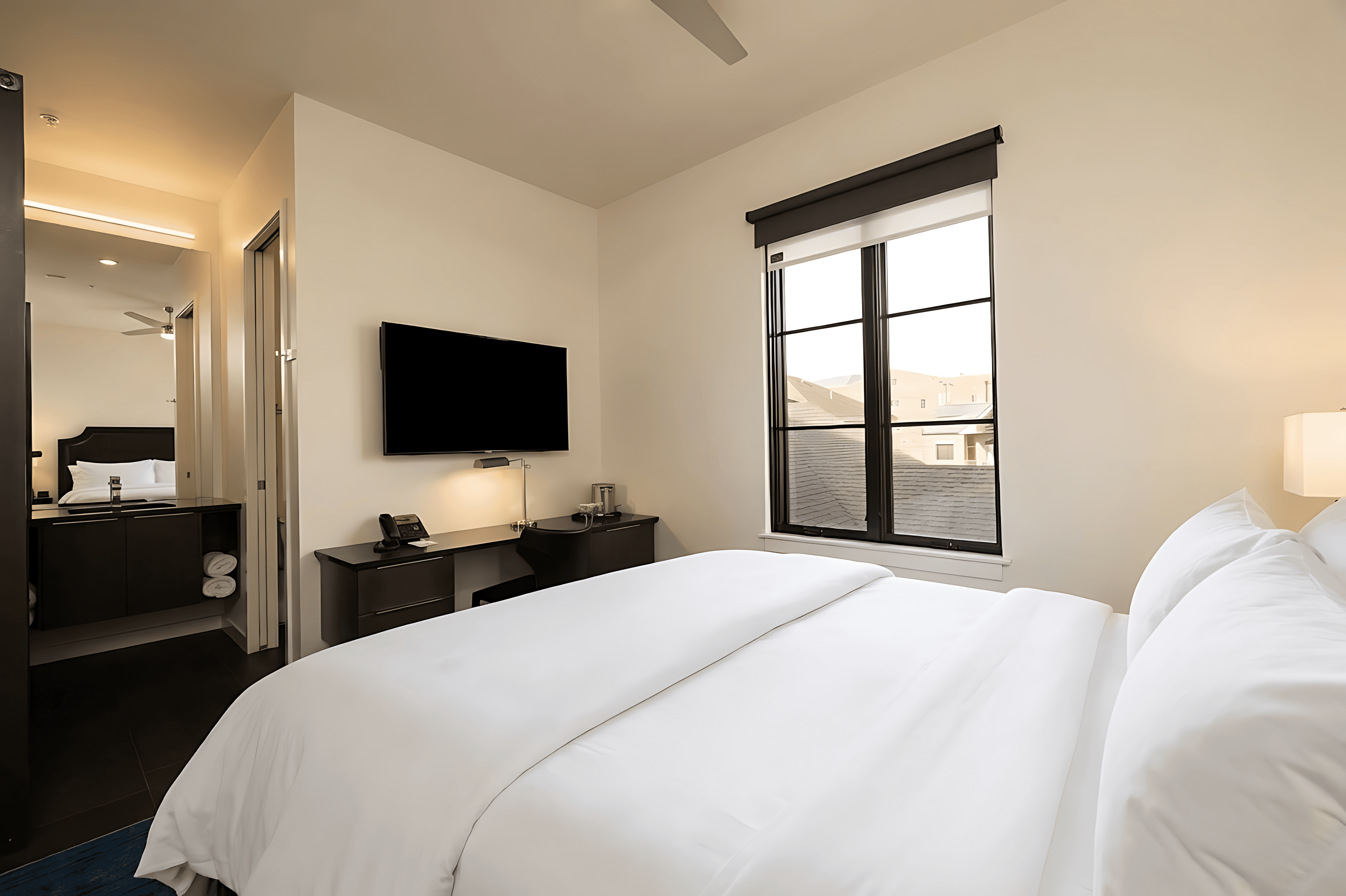 Double room bedroom view
