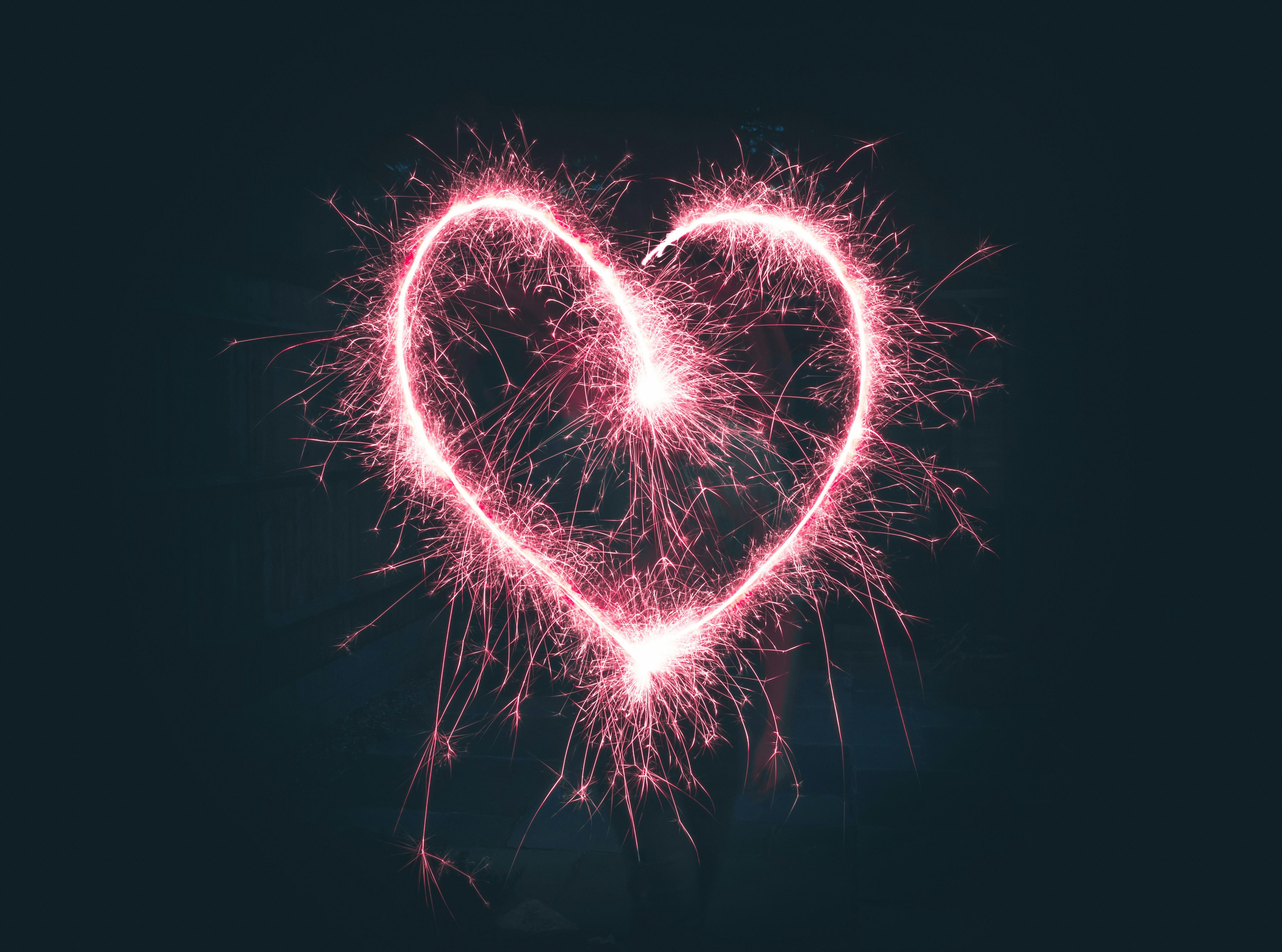 heart shaped pink sparklers photography |  The Hope Approach 