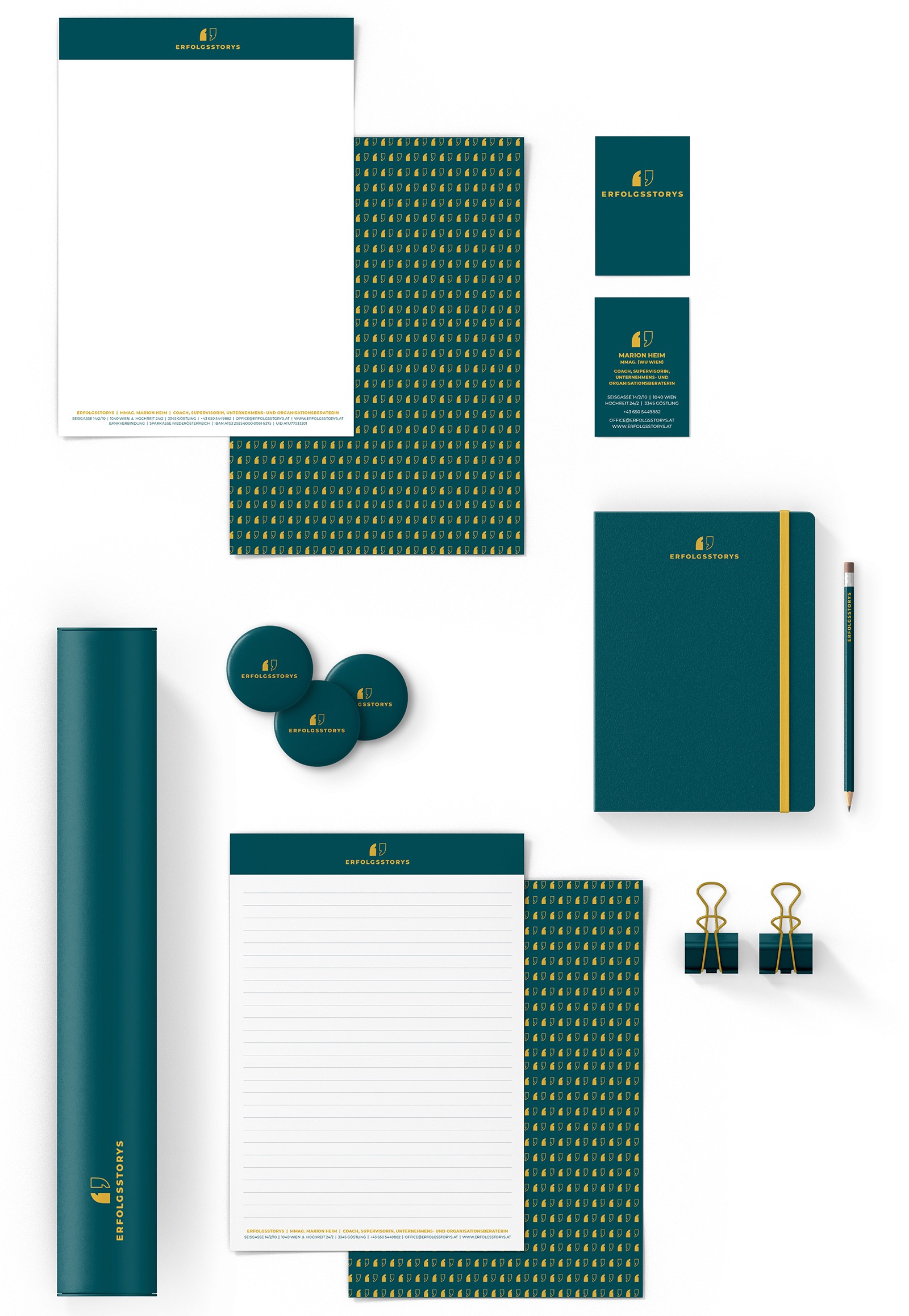 Geschäftsausstattung und Werbemittel