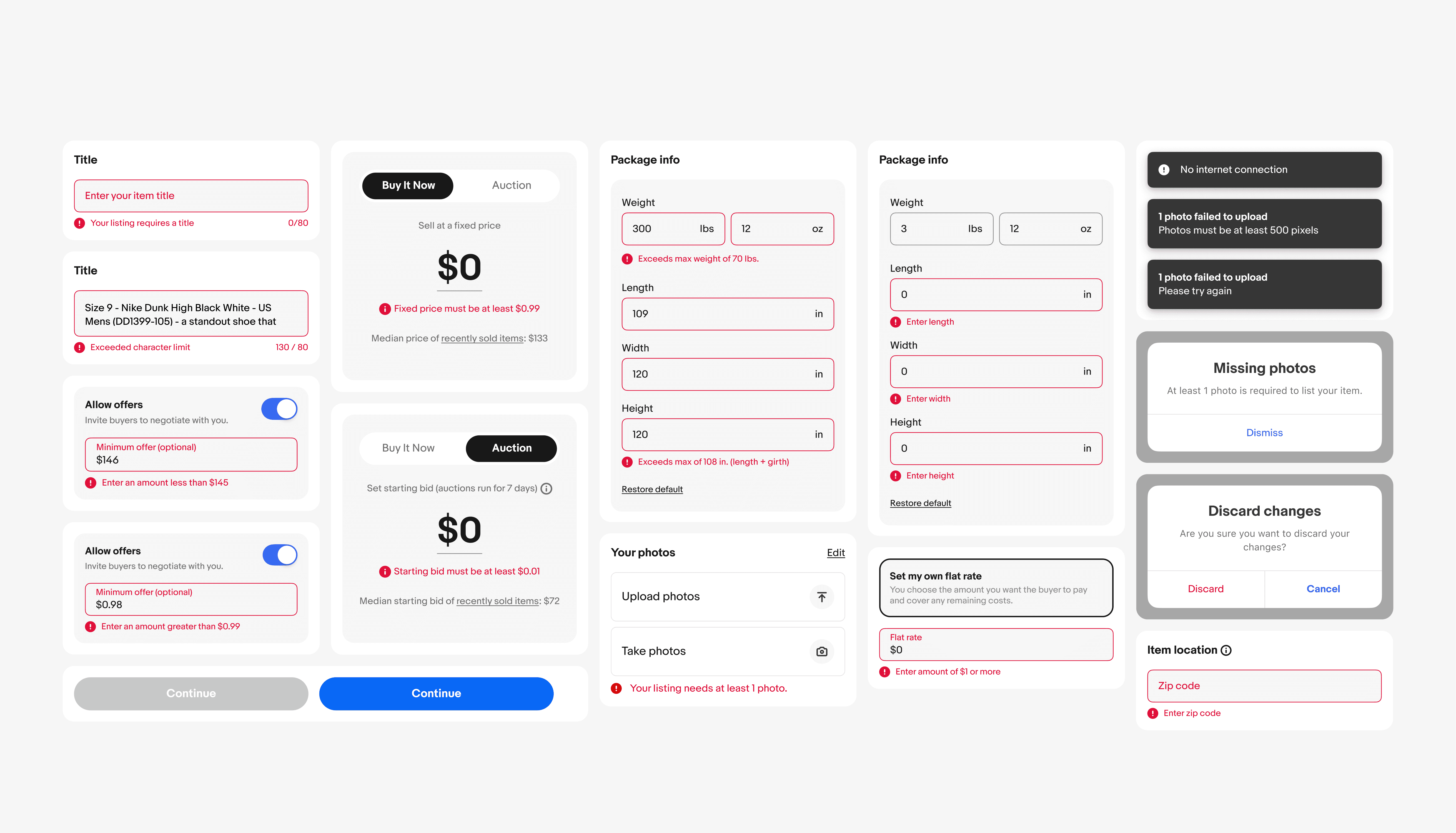 Read Input Validation, eBay case study