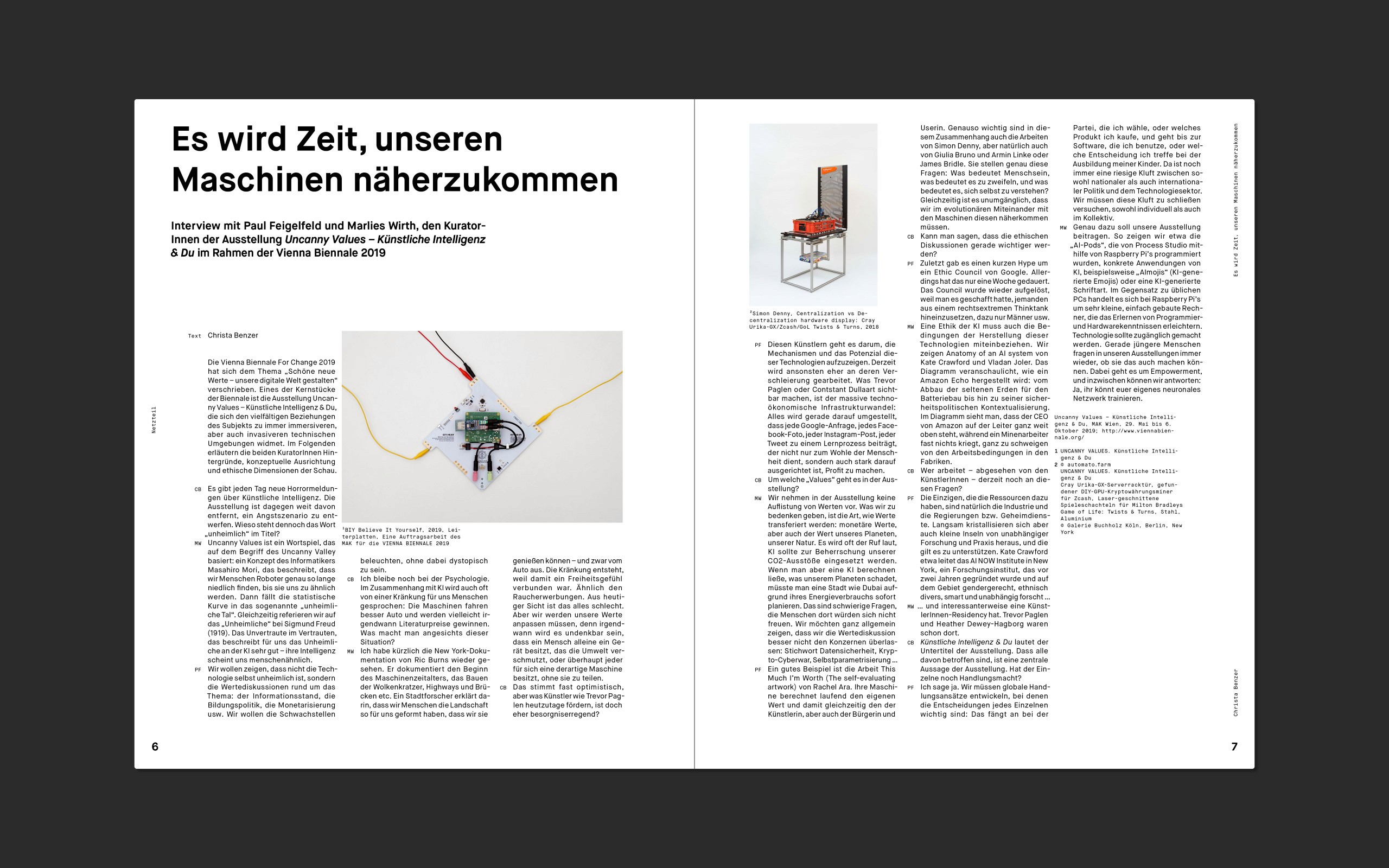 Springerin editorial design magazine layout