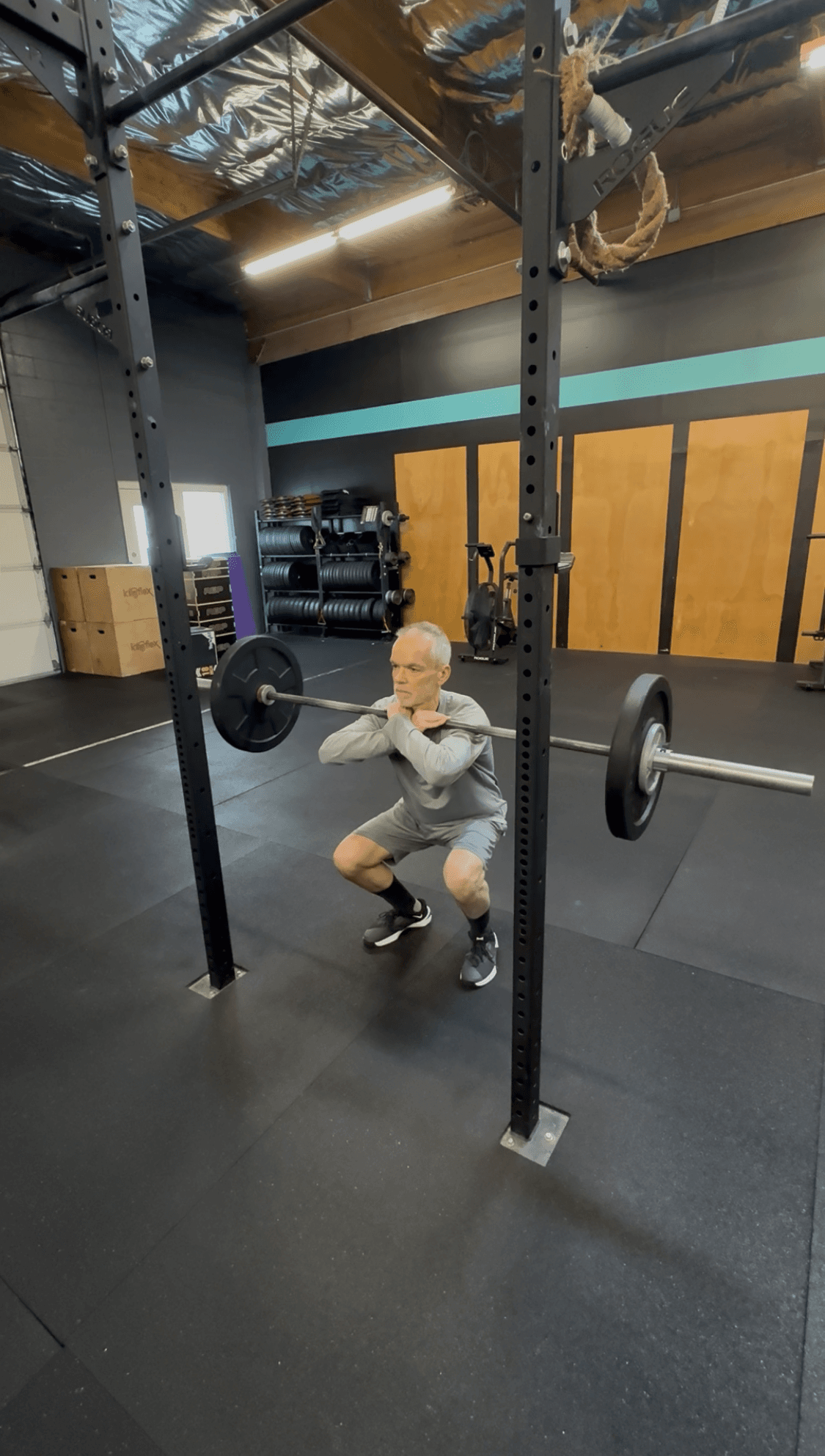 Runner doing Front squat