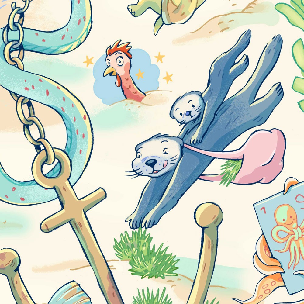 Botanische Skizze Wiesenblumen