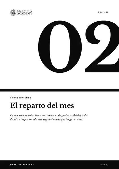 SOP 02 · El reparto del mes