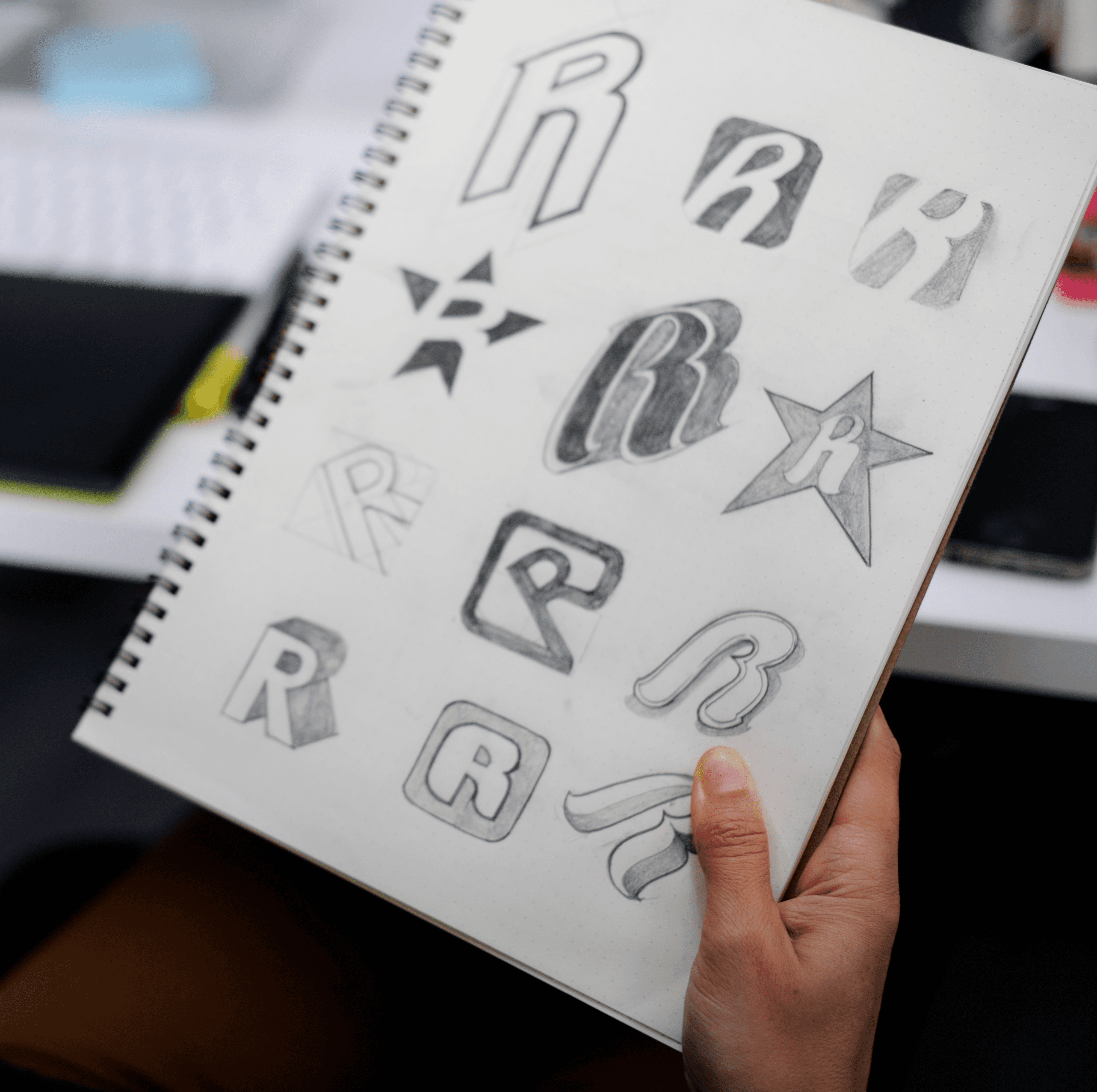 Abstract illustration of a network of connected icons