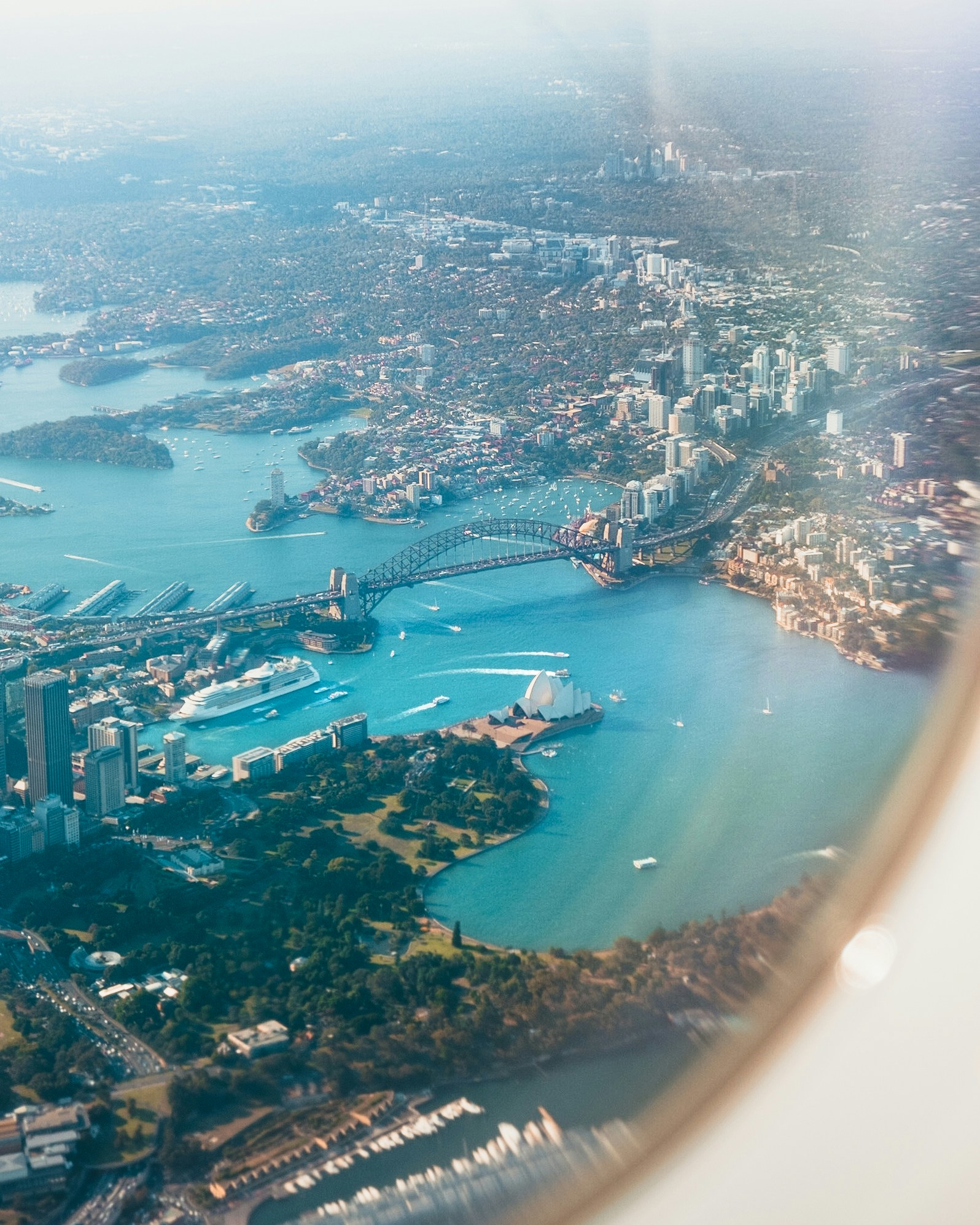 Sydney harbour from above