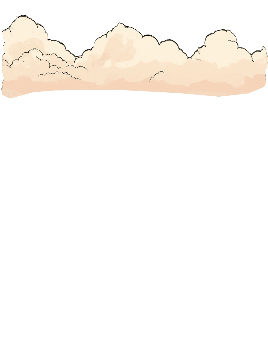Illustration of clouds used as background design element for lawyer website design services.