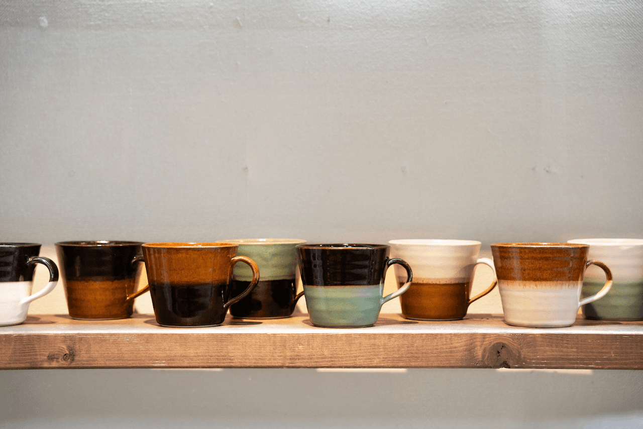 Pottery mugs