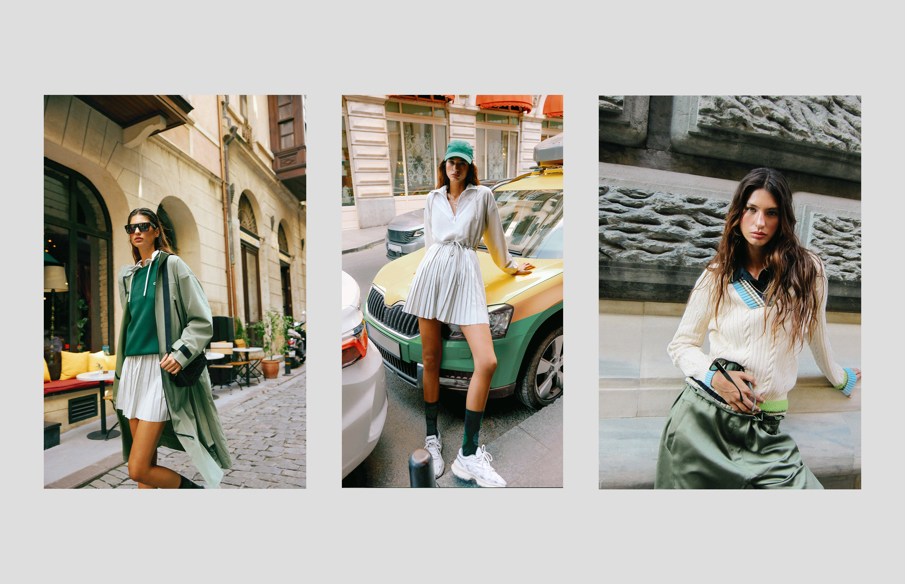 Streetside billboard with flyposters of the Batch.Works brand and illustrations