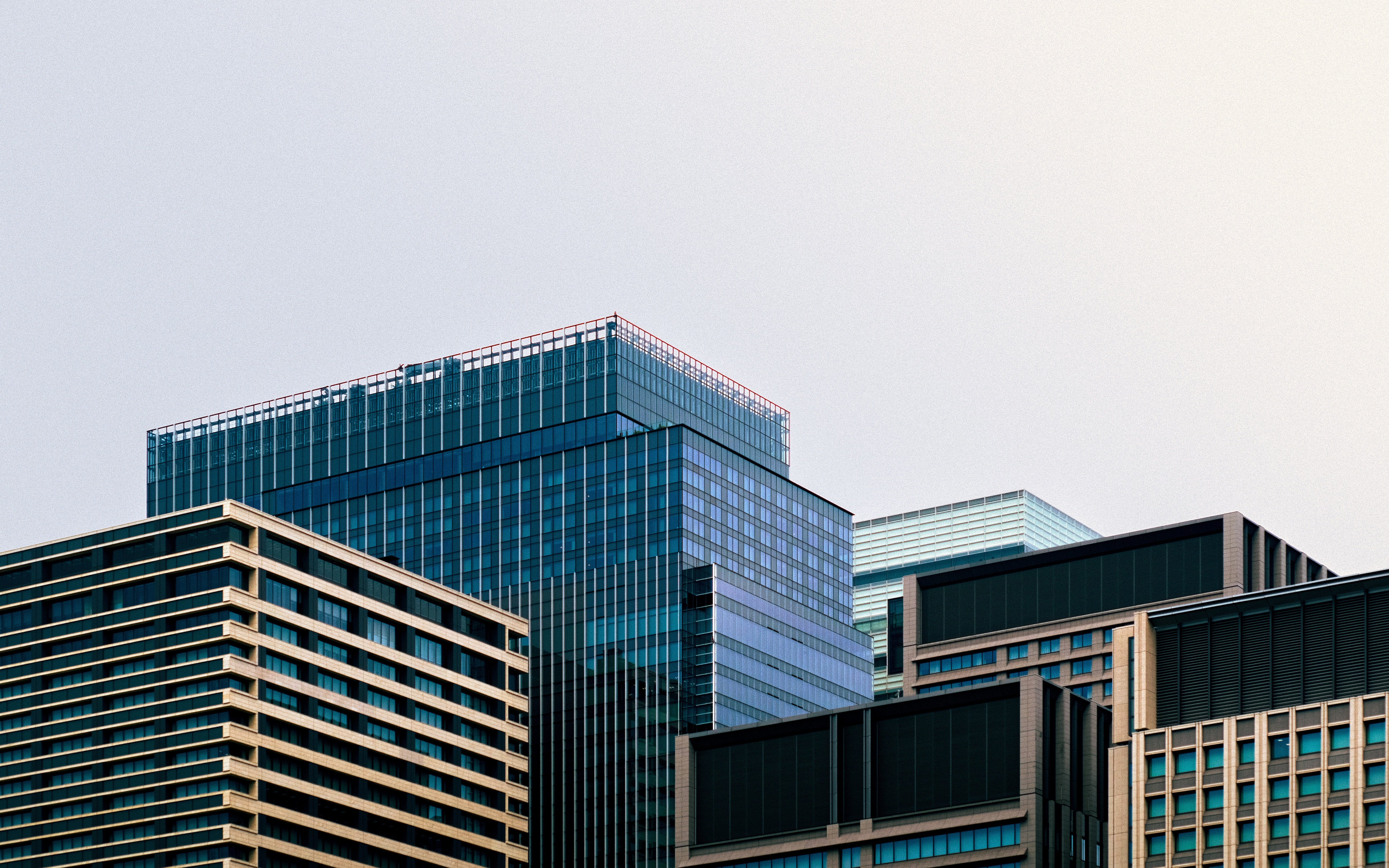 High-rise office building with sustainable design features