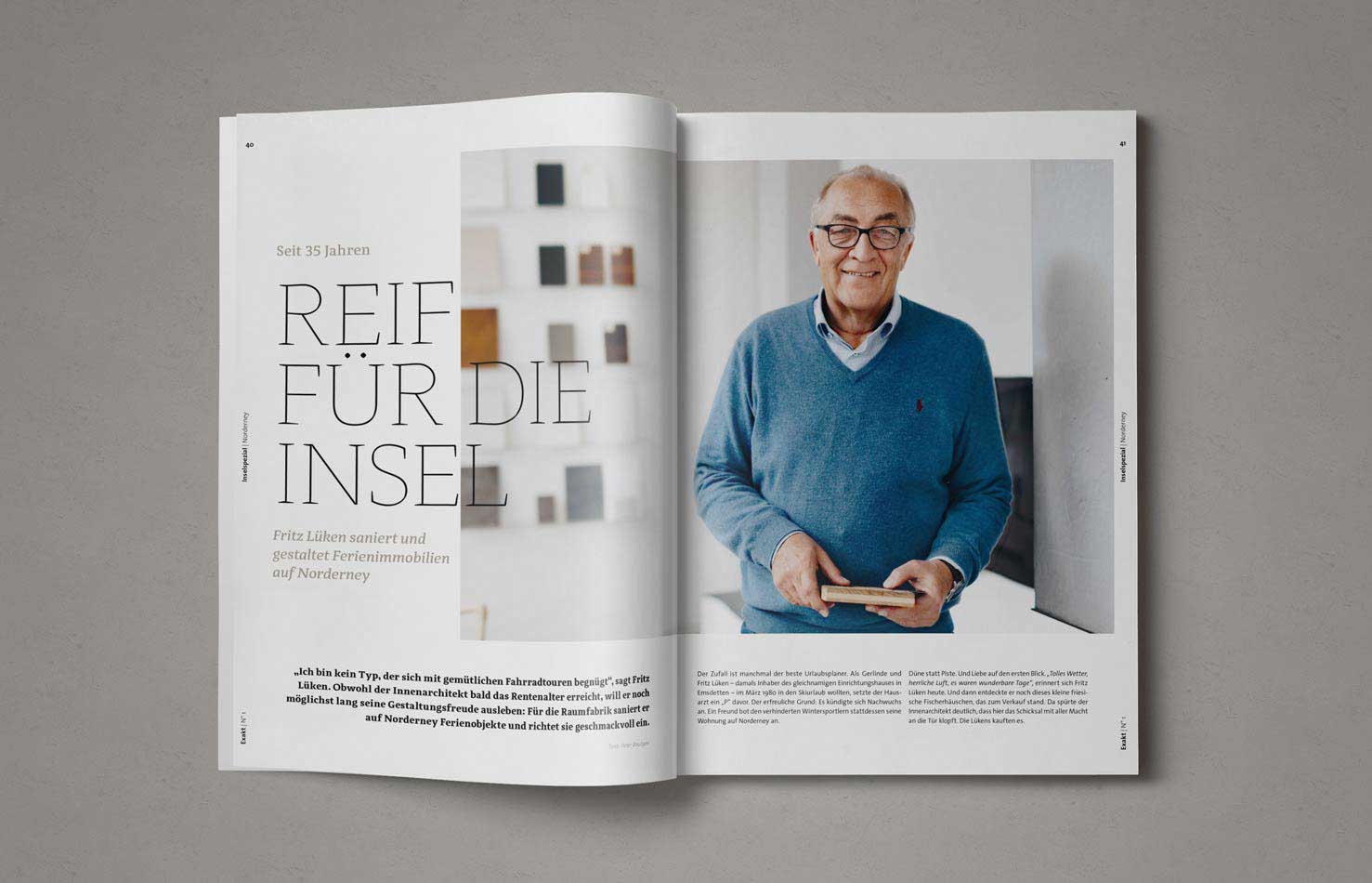 Doppelseite im Exakt Magazin – journalistische Inhalte modern aufbereitet