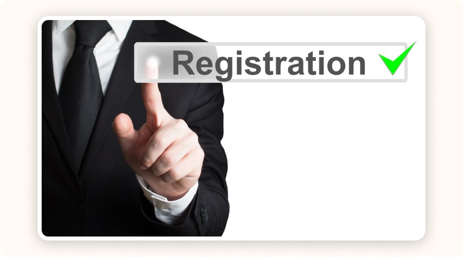 registration button