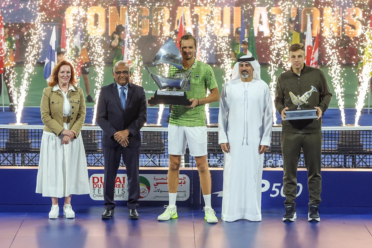 Medvedev Gulf Sports Daily Dubai Tennis Champion