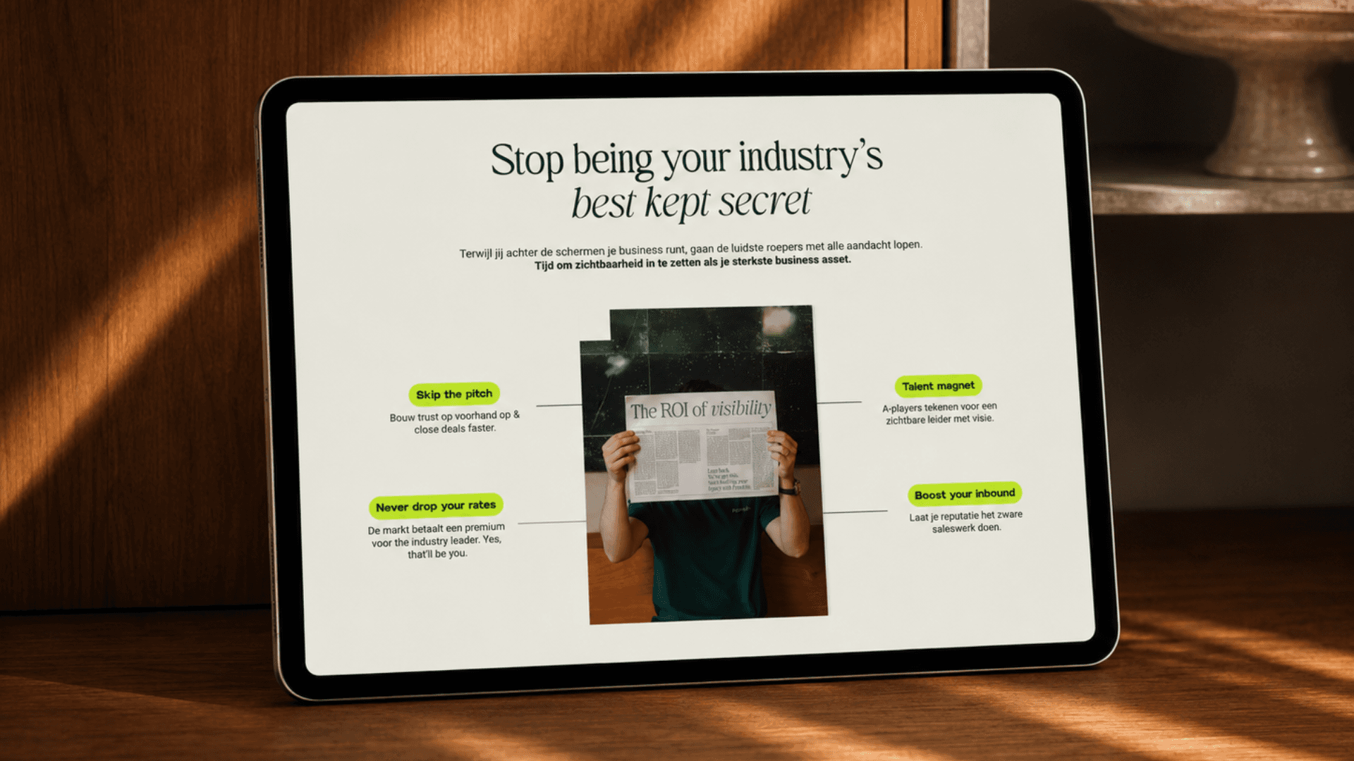 Franklin landingpagina webdesign