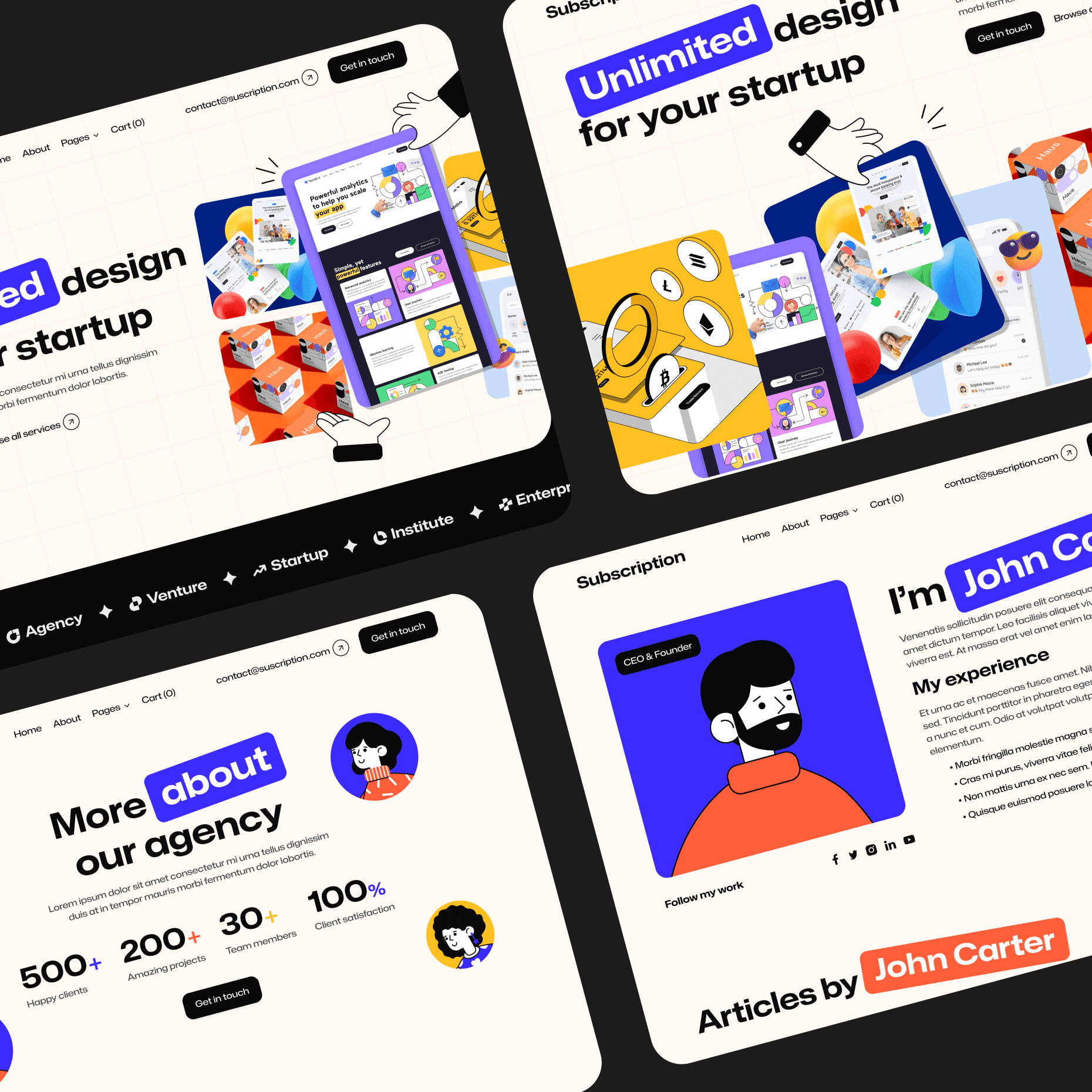 Subscription - Buy Now - Design Subscription Agency Framer Template