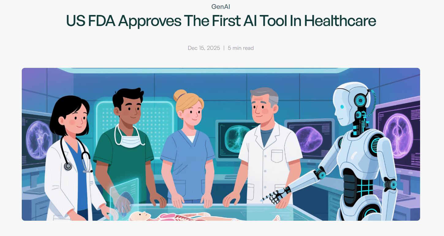 US FDA Approves The First AI Tool In Healthcare - Bversity